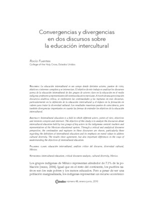 Convergencias y divergencias en dos discursos sobre la educación intercultural