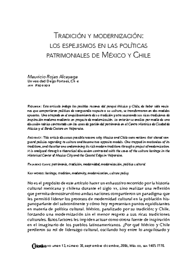 Tradición y modernización: Los espejismos en las póliticas patrimoniales de México y Chile