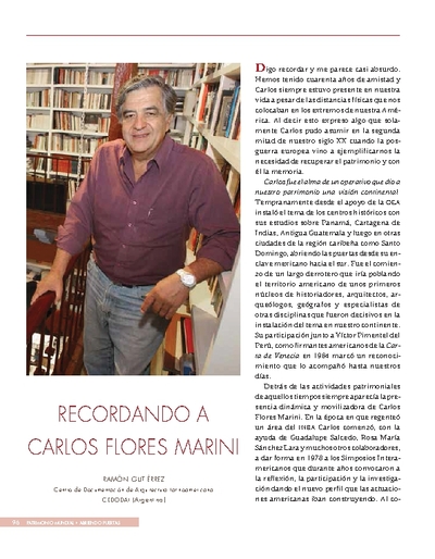 Recordando a Carlos Flores Marini