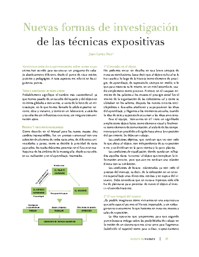 Nuevas formas de investigación de las técnicas expositivas