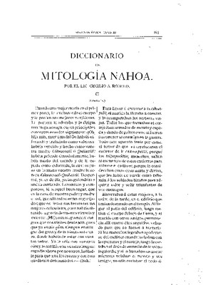 Diccionario de mitología nahoa.