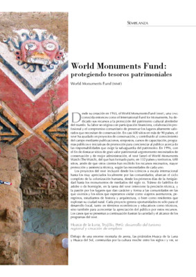 World Monuments Fund: protegiendo tesoros patrimoniales