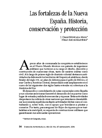 Las fortalezas de la Nueva España. Historia, conservación y protección