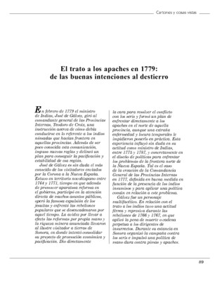 El trato a los apaches en 1779: de las buenas intenciones al destierro