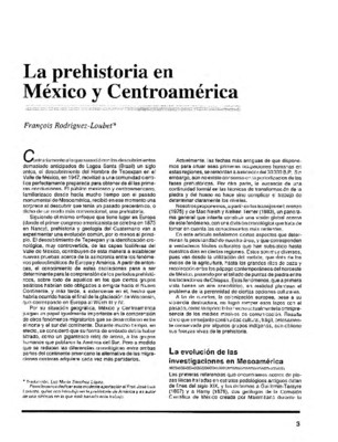 La prehistoria en México y Centroamérica