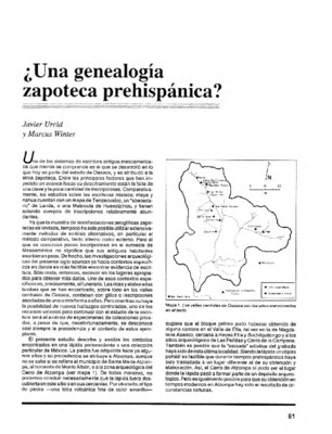 ¿Una genealogía zapoteca prehispánica?