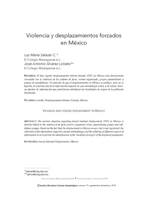 Violencia y desplazamientos forzados en México