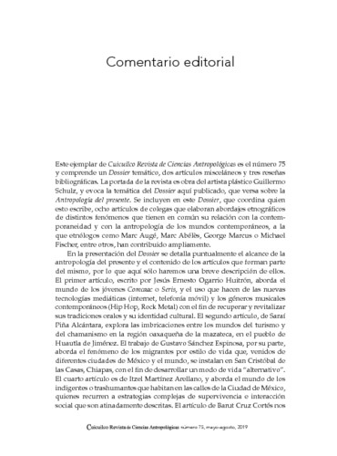 Comentario editorial