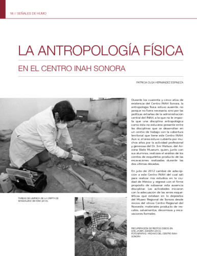La antropología física en el centro INAH Sonora
