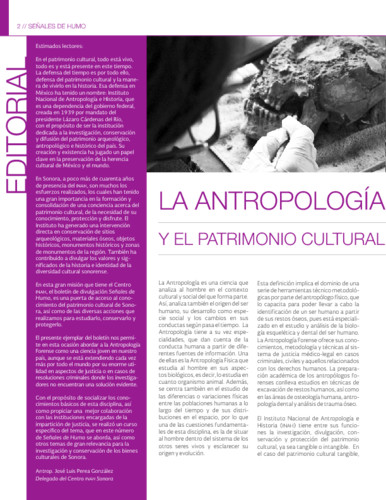 La Antropología forense y el Patrimonio cultural tangible