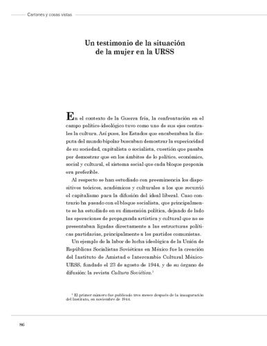 Un testimonio de la situación de la mujer en la URSS