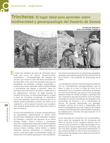 Trincheras: El lugar ideal para aprender sobre biodiversidad y geoarqueología del Desierto de Sonora