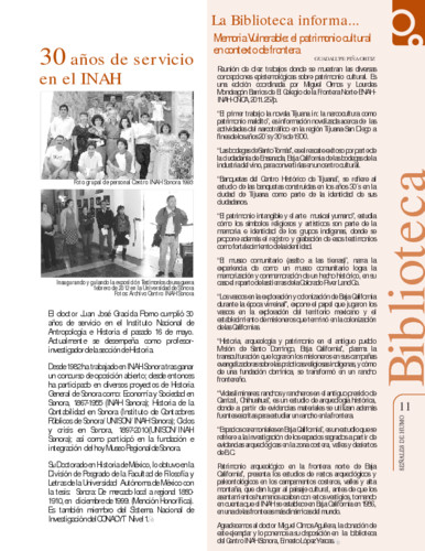 30 años de servicio en el INAH