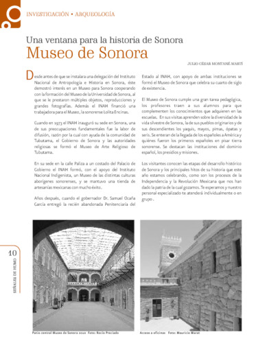 Una ventana para la historia de Sonora. Museo de Sonora