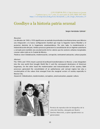 Goodbye a la historia patria sexenal