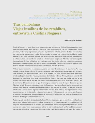 Tras bambalinas: Viajes insólitos de los retablitos, entrevista a Cristina Noguera