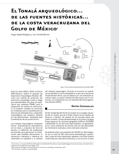 El Tonalá arqueológico… de las fuentes históricas… de la costa veracruzana del Golfo de México