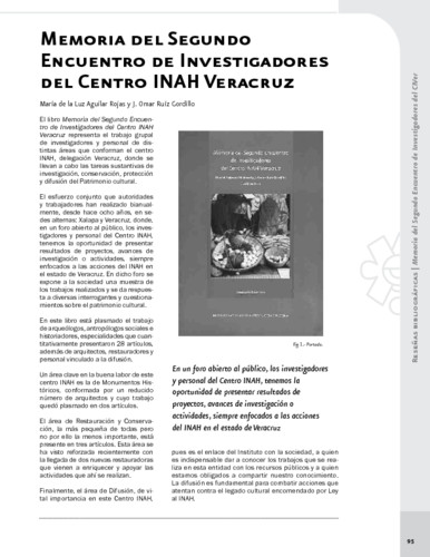 Memoria del Segundo Encuentro de Investigadores del Centro INAH Veracruz