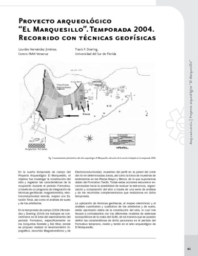 Proyecto arqueológico “El Marquesillo”. Temporada 2004. Recorrido con técnicas geofísicas