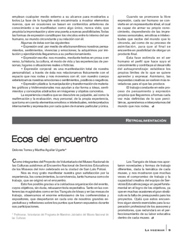 Retroalimentación. Ecos del encuentro