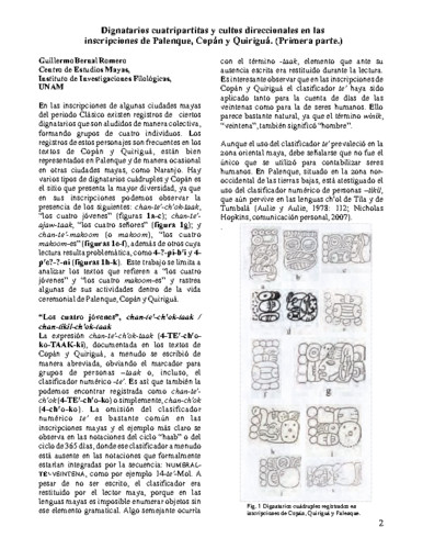 Dignatarios cuatripartitas y cultos direccionales en las inscripciones de Palenque, Copán y Quiriguá. (Primera parte)
