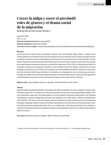 Crecer la milpa y cocer el nixcómitl: roles de género y el drama social de la migración