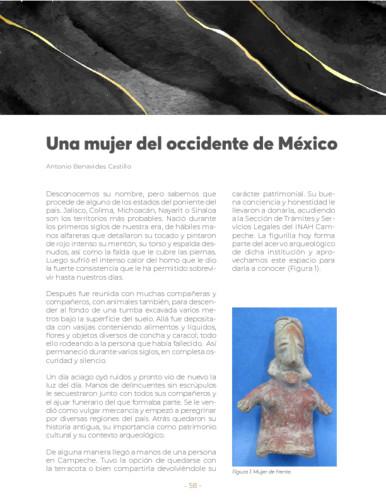 Una mujer del occidente de México