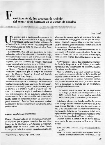 Feminización de los procesos de trabajo del sector fruti-hortícola en el estado de Sinaloa