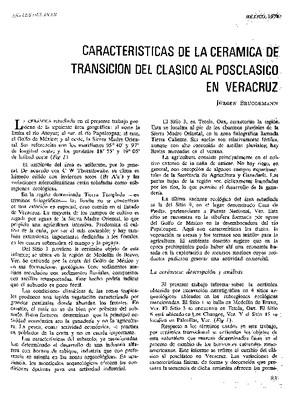 Características de la cerámica de transición del Clásico al Posclásico en Veracruz.