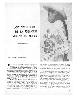 Análisis regional de la población indígena de México.