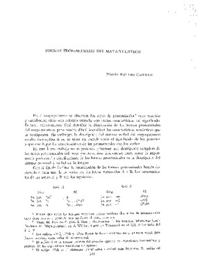 Formas pronominales del maya-yucateco.