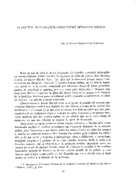 El doctor Nicolás León, historiador médico de México