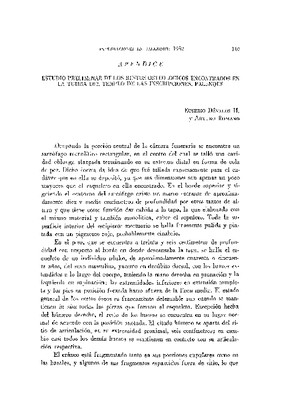 Apéndice. Estudio preliminar de los restos osteológicos encontrados en la tumba del templo de las Inscripciones, Palenque.