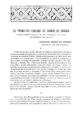 El primitivo escudo de armas de Oaxaca.