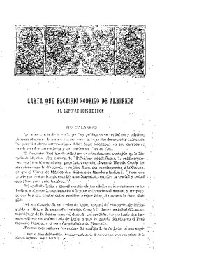 Carta que escribió Rodrigo de Albornoz al capitán Luis de León