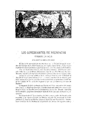 Los gobernantes de Michoacán durante un siglo.