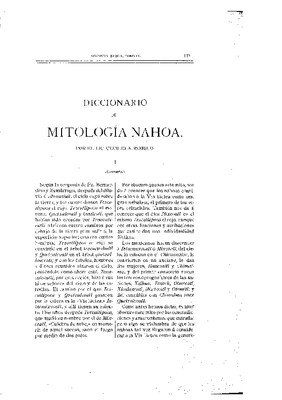 Diccionario de mitología nahoa.