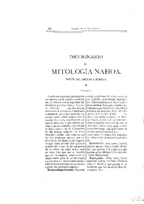 Diccionario de mitología nahoa.