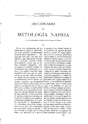 Diccionario de mitología nahoa.