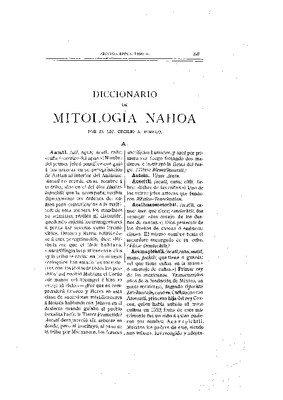 Diccionario de mitología nahoa.