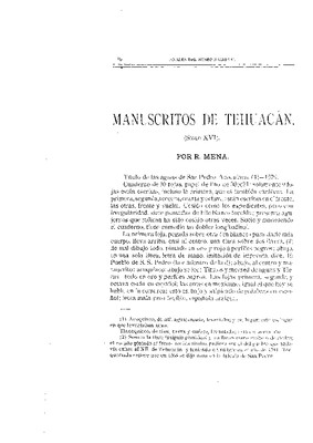 Manuscritos de Tehuacán (siglo XVI).