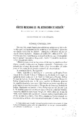 Códices Mexicanos de fray Bernardino de Sahagún. Descripción de los códices.