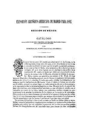 Catálogo de la colección arqueológica del señor presbítero Francisco Plancarte, formado con la colaboración del dueño.