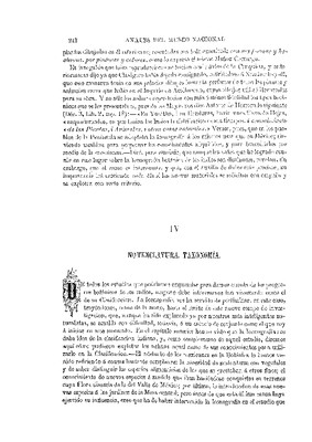 Primer estudio. La botánica entre los nahuas. IV.- Nomenclatura. Taxonomía.