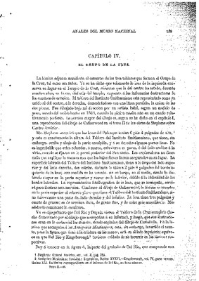 Tablero de Palenque en el Museo Nacional de los Estados Unidos. IV.- Grupo de la Cruz.
