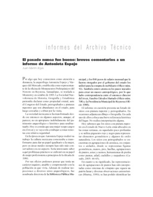 Informes del Archivo Técnico