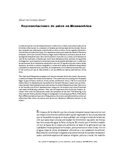 Representaciones de patos en Mesoamérica