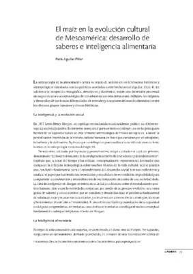 El maíz en la evolución cultural de Mesoamérica: desarrollo de saberes e inteligencia alimentaria