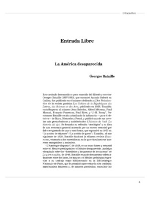 La América desaparecida