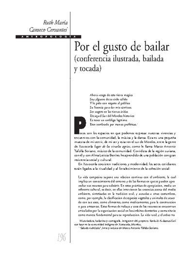 Por el gusto de bailar (conferencia ilustrada, bailada y tocada)